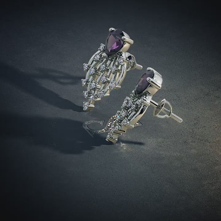Purple Nile Earrings - 925 SILVER