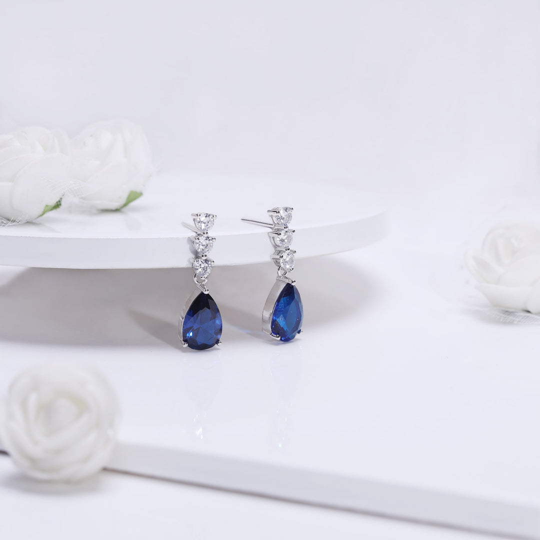 Sapphire Shimmer Earrings