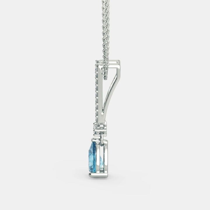 Aquamarine Bridge Necklace - 925 SILVER - SENSATION Pakistan