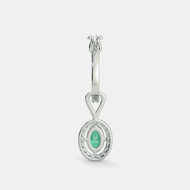 Atlantis Emerald Diamond Earrings - 925 SILVER - SENSATION Pakistan