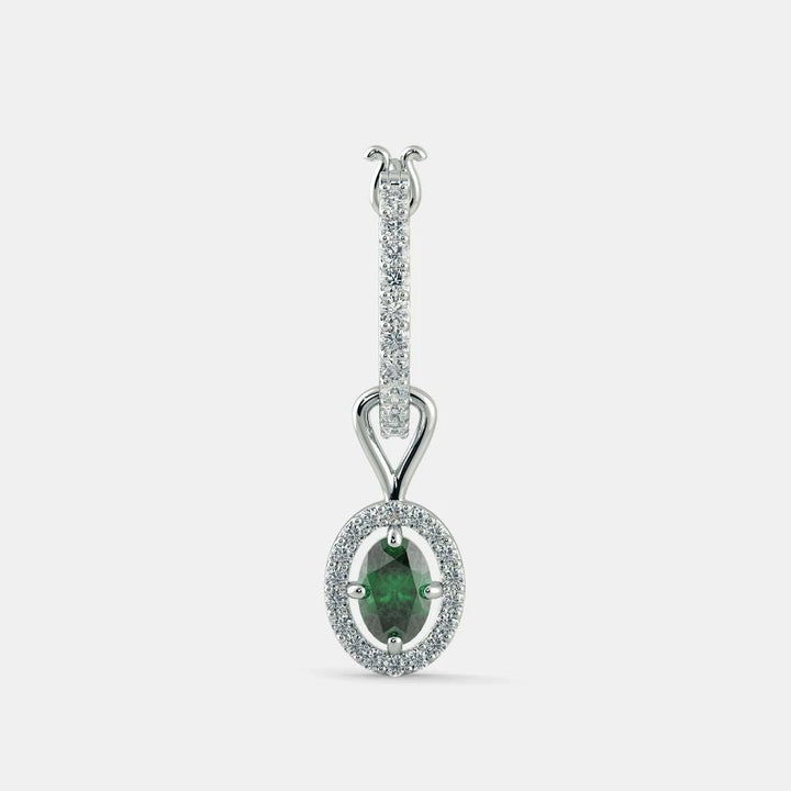 Atlantis Emerald Diamond Earrings - 925 SILVER - SENSATION Pakistan