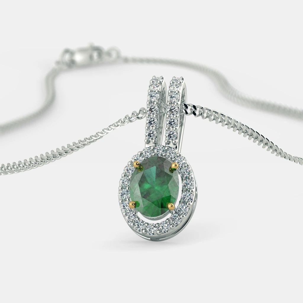 Atlantis Emerald Zircon Necklace - 925 SILVER - SENSATION Pakistan