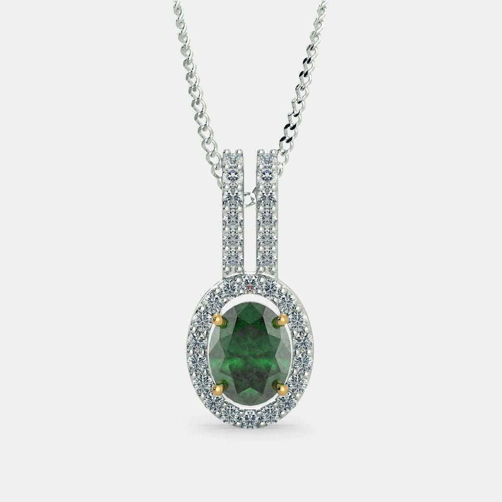 Atlantis Emerald Zircon Necklace - 925 SILVER - SENSATION Pakistan