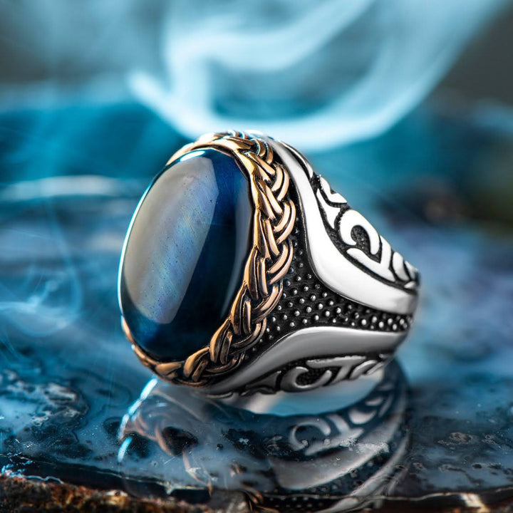 BLUE OCEAN OTTOMAN RING - 925 SILVER - SENSATION Pakistan