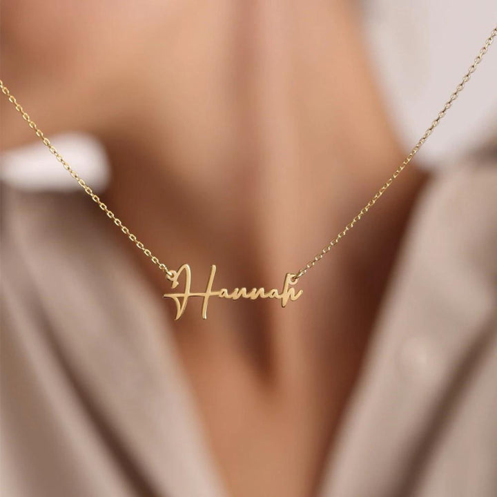 SIGNATURE NAME NECKLACE - GOLD PLATED