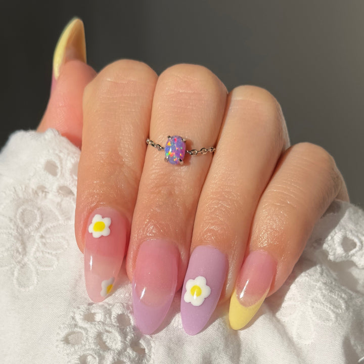 Crystal Cascade Opal Ring