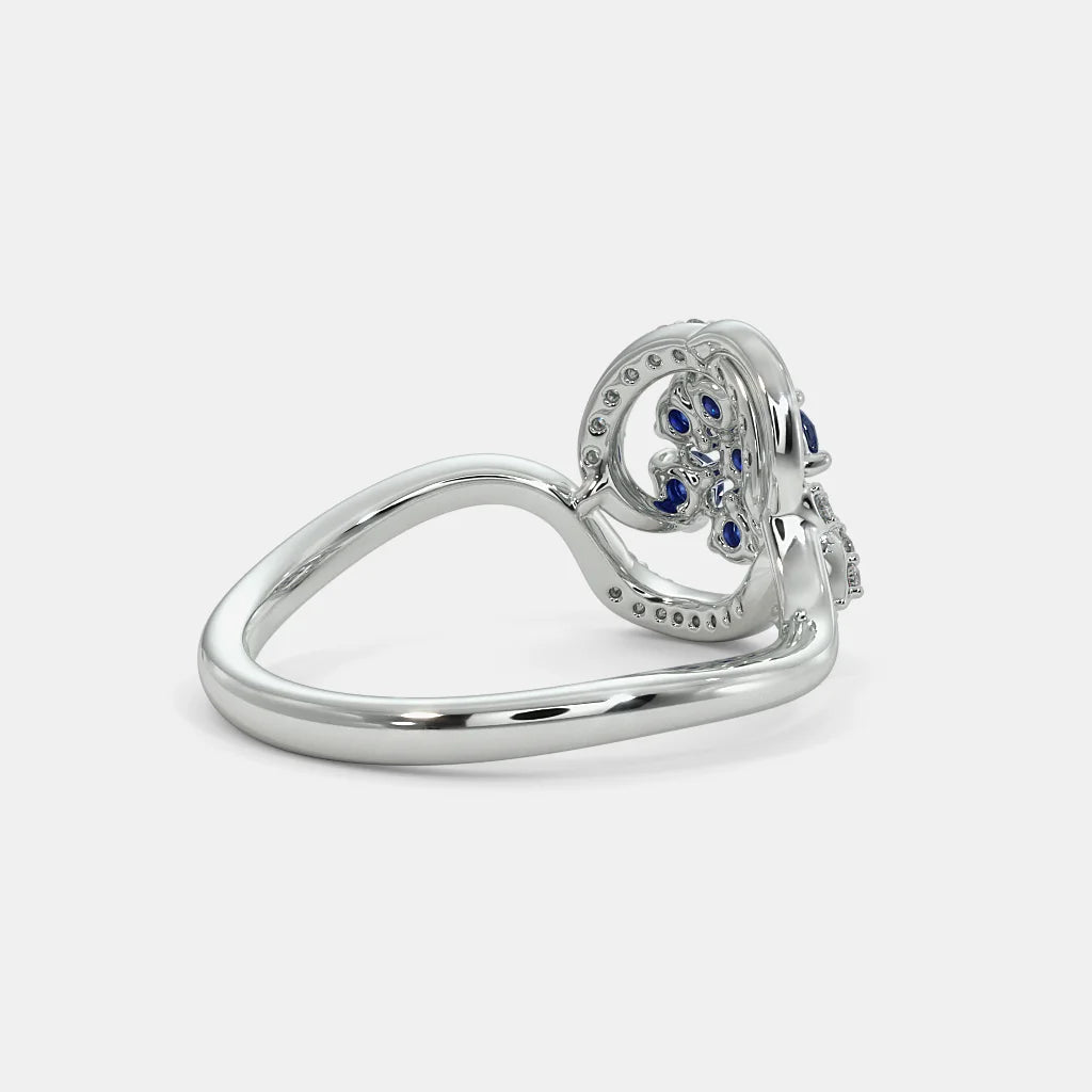 Sophin Diamond Ring- 925 Silver - SENSATION Pakistan