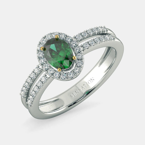 Emerald green hot sale ring price