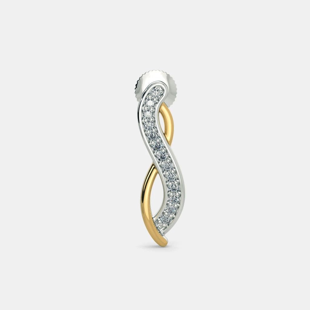 Twisted Diamond Earrings - 925 SILVER - SENSATION Pakistan