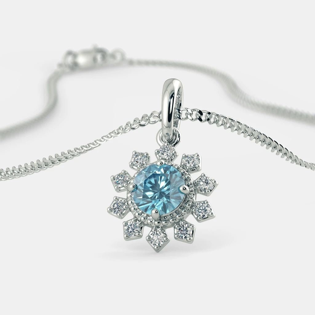 Alexandra Aquamarine Necklace - 925 SILVER - SENSATION Pakistan