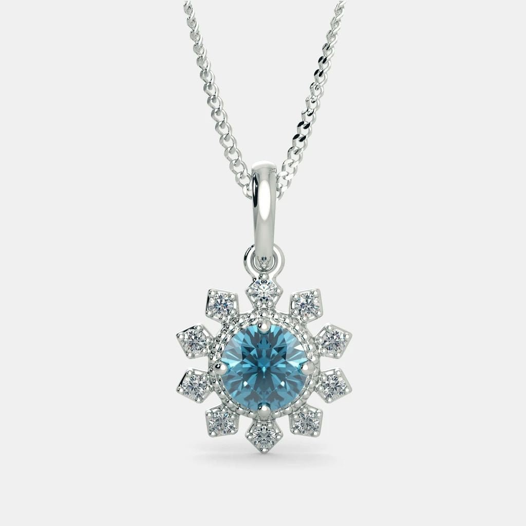 Alexandra Aquamarine Necklace - 925 SILVER - SENSATION Pakistan