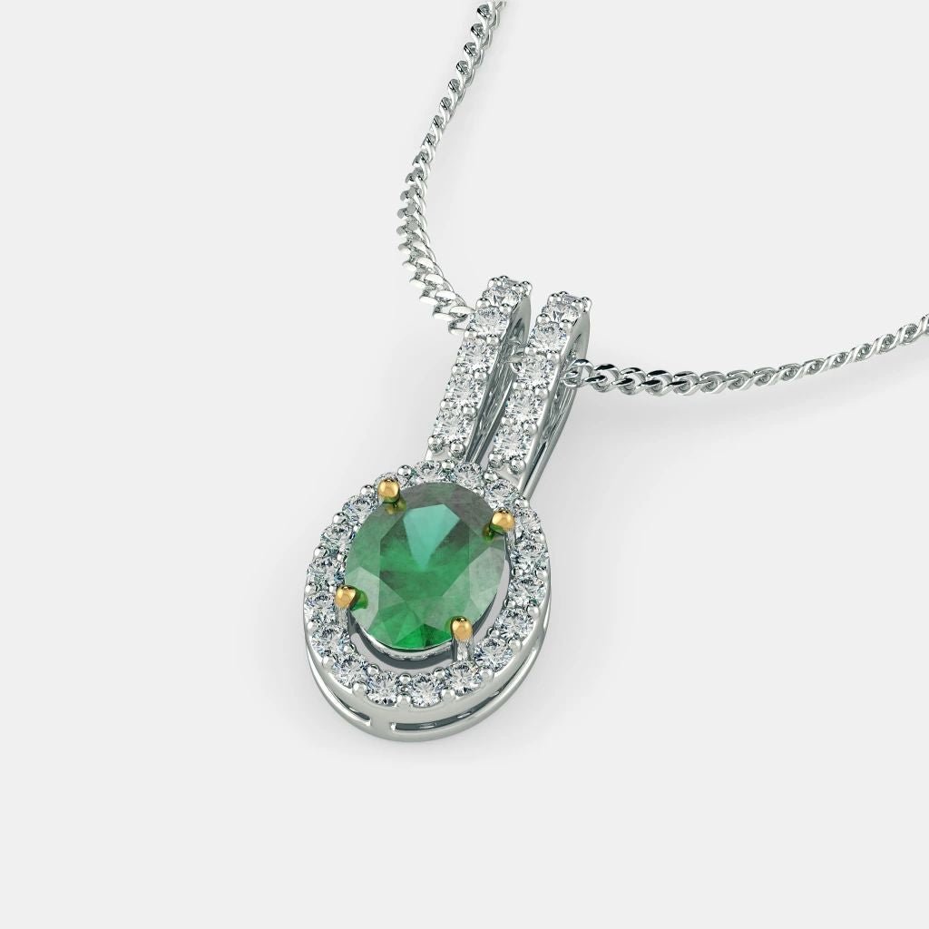 Atlantis Emerald Zircon Necklace - 925 SILVER - SENSATION Pakistan