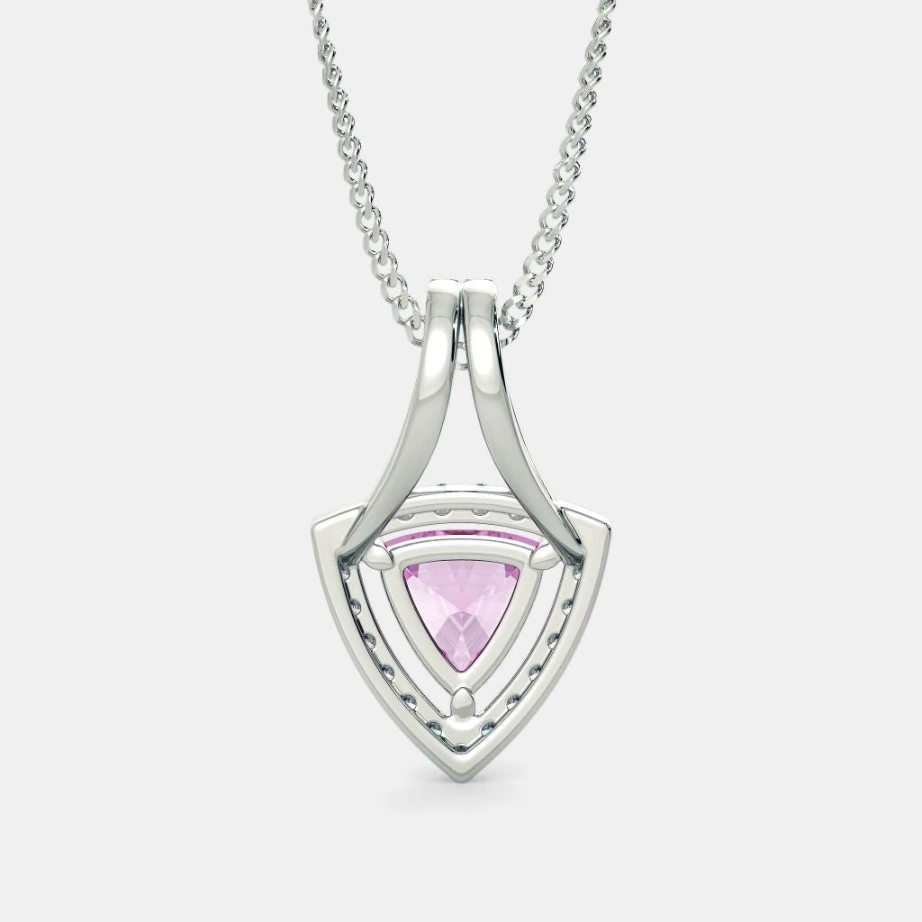 SERENA PINK SAPPHIRE Necklace - 925 SILVER - SENSATION Pakistan